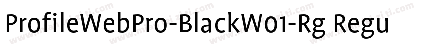 ProfileWebPro-BlackW01-Rg Regular字体转换